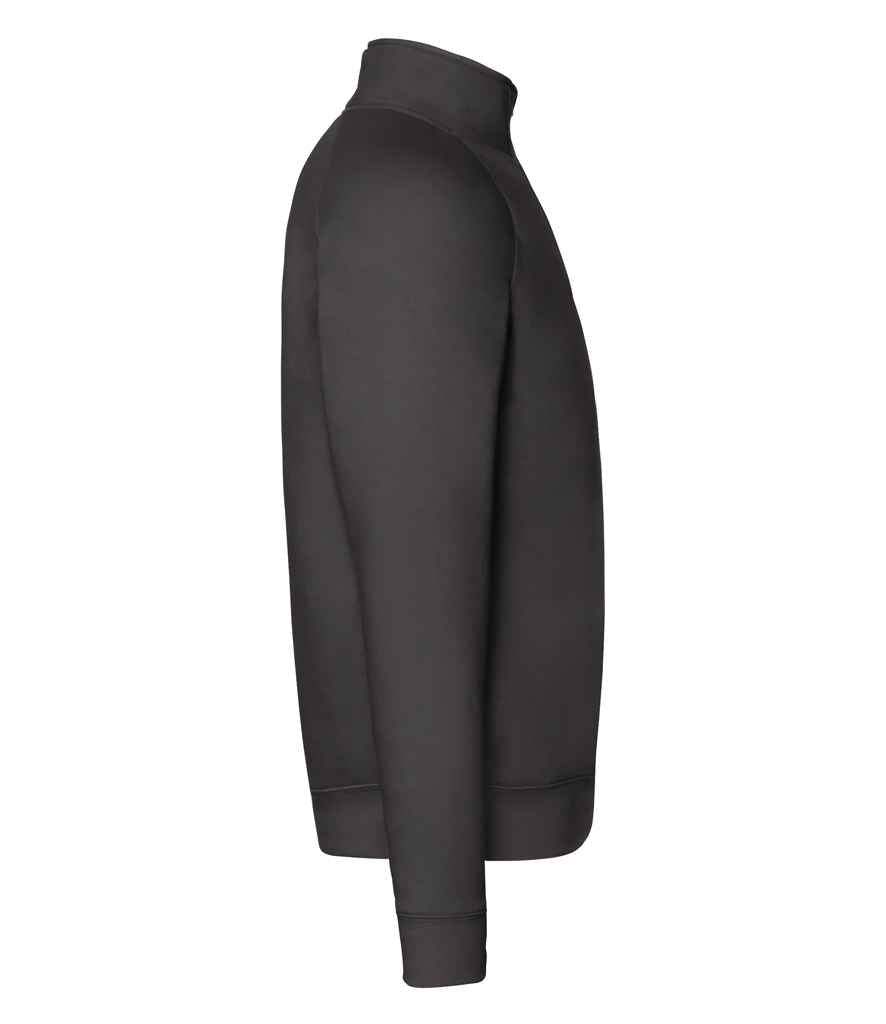 Fruit of the Loom Premium Zip Neck Sweatshirt Black