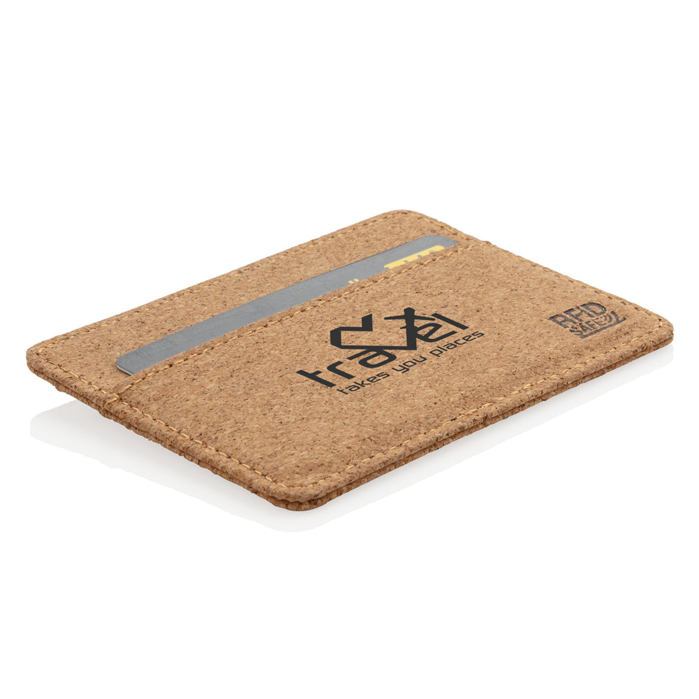 Branded Cork secure RFID slim wallet