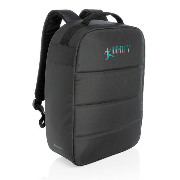 Branded Impact AWARE™ RPET anti-theft 15.6" laptop backpack
