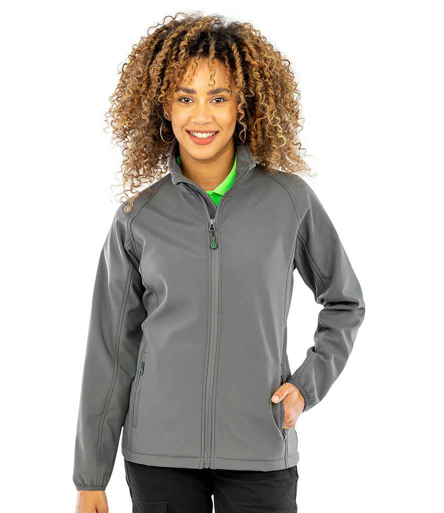 Result Genuine Recycled Ladies Printable Soft Shell Jacket Workguard Grey