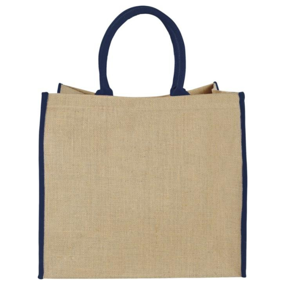 Harry coloured edge jute tote bag 25L