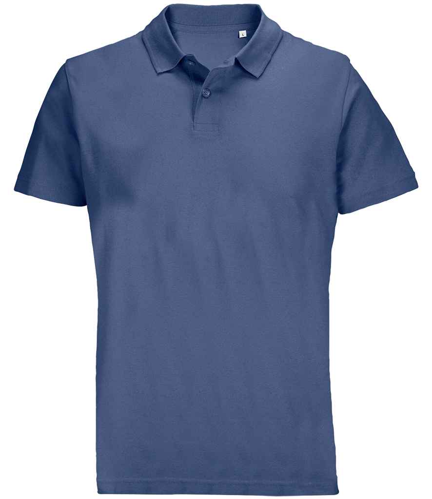 SOL'S Unisex Pulse Twin Piqué Polo Shirt Denim