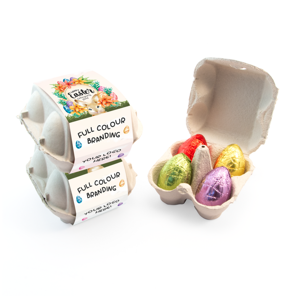Easter, Egg Box, Hollow Chocolate Eggs, x4 Bespoke