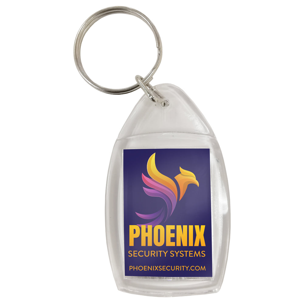 Clear Popular Keyring with Full Colour Printed Paper Insert