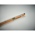 Branded Spirit level pen in bamboo