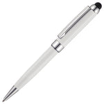 Branded ASTON STYLUS ball pen with chrome trim