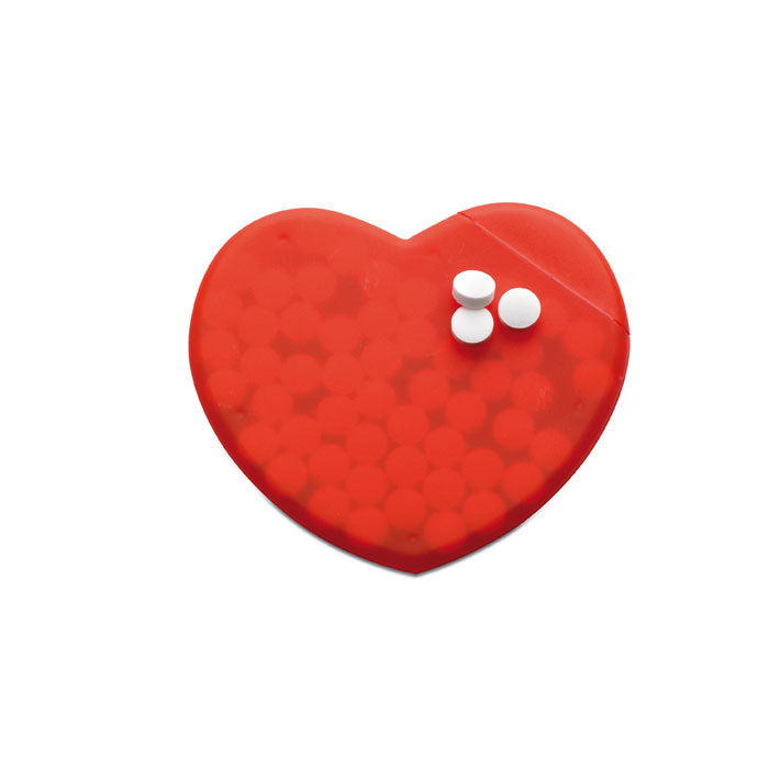 Branded Heart shape peppermint box