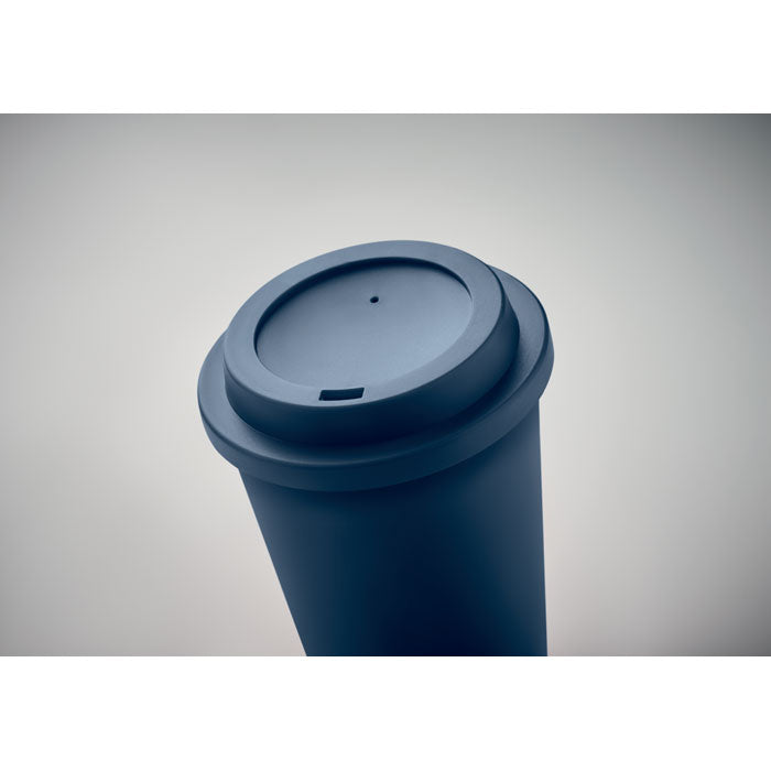 Branded Double wall tumbler PP 300 ml with drinking lid