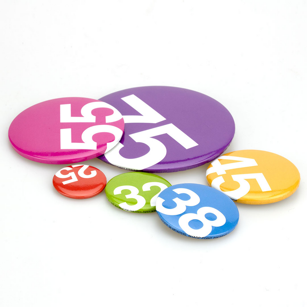 Express Round Full Colour Print Button Badge - 32mm