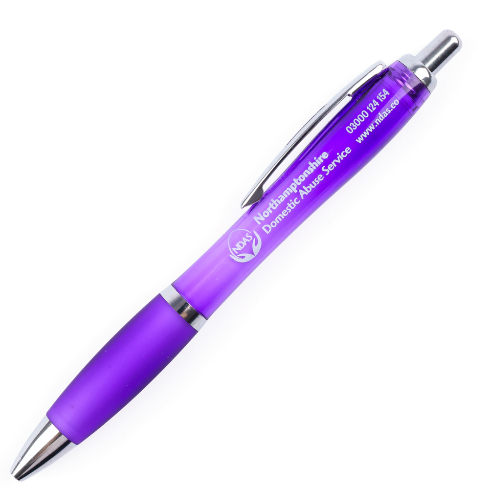 Promotional Curvy Ball Pens | Branded Budget Curvy Pens | Totally Branded