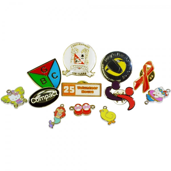 Stamped Iron Hard Enamel Badge (30mm)