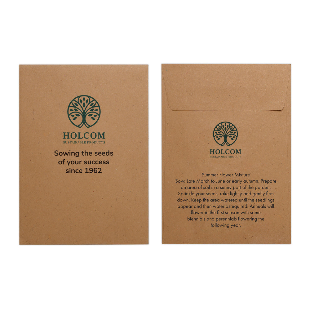 Seed Pack in Kraft Paper Envelope Summer Flowers