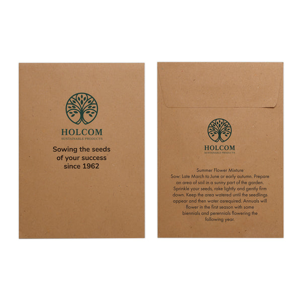 Seed Pack in Kraft Paper Envelope Summer Flowers