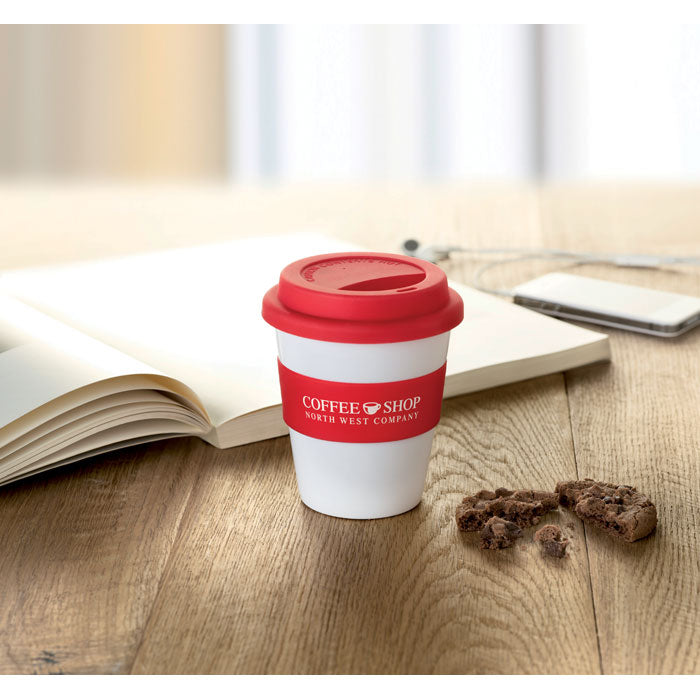 Branded PP tumbler with silicone lid