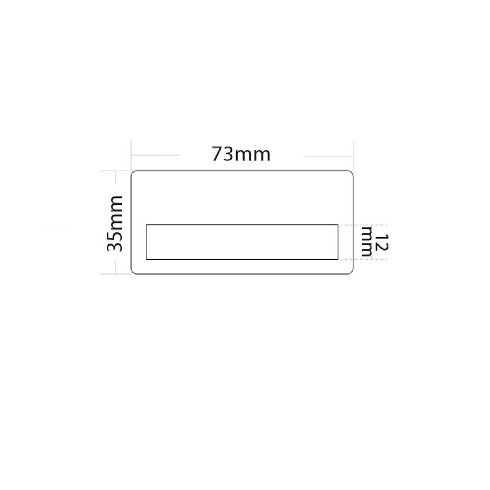 Bamboo Reusable Window Name Badge with Magnetic Fitting - 73mm x 35mm