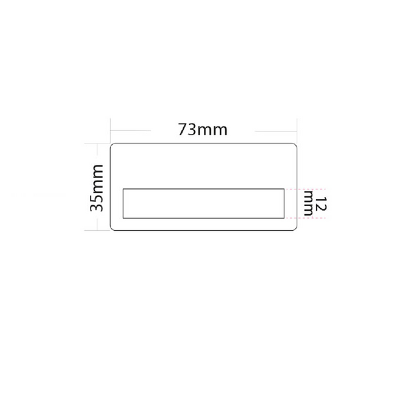 Bamboo Reusable Window Name Badge with Magnetic Fitting - 73mm x 35mm