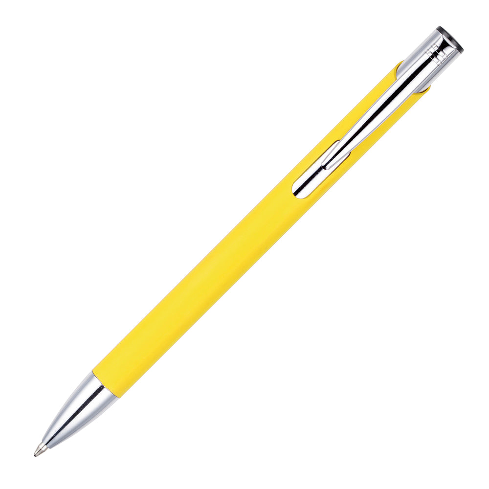 MOLE-MATE ball pen with chrome trim Yellow