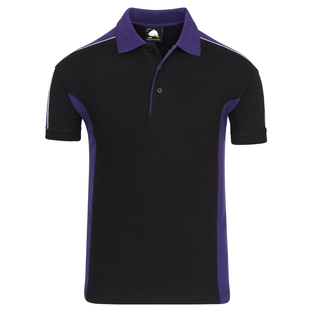 Orn Avocet Two Tone Poloshirt Black/Purple