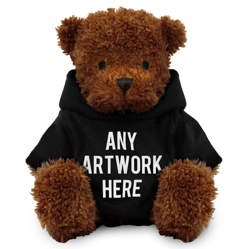 Branded Black Hoodie Bear