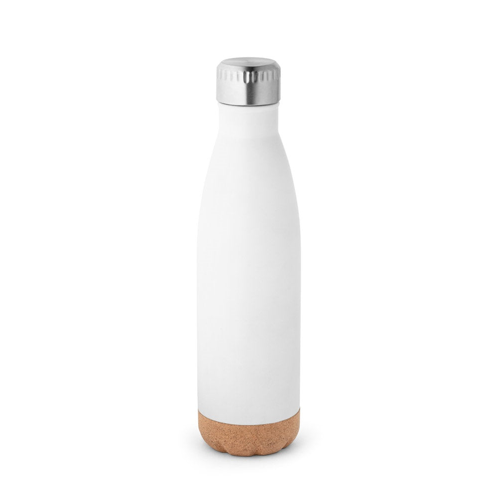 SOLBERG. Stainless steel thermos and cork base 560 mL