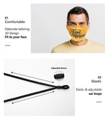 Double Layer 3D Flat-Fold Fabric Face Mask