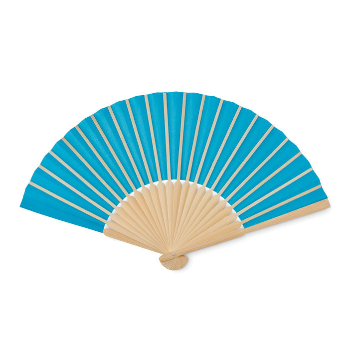 Manual hand fan with bamboo handle