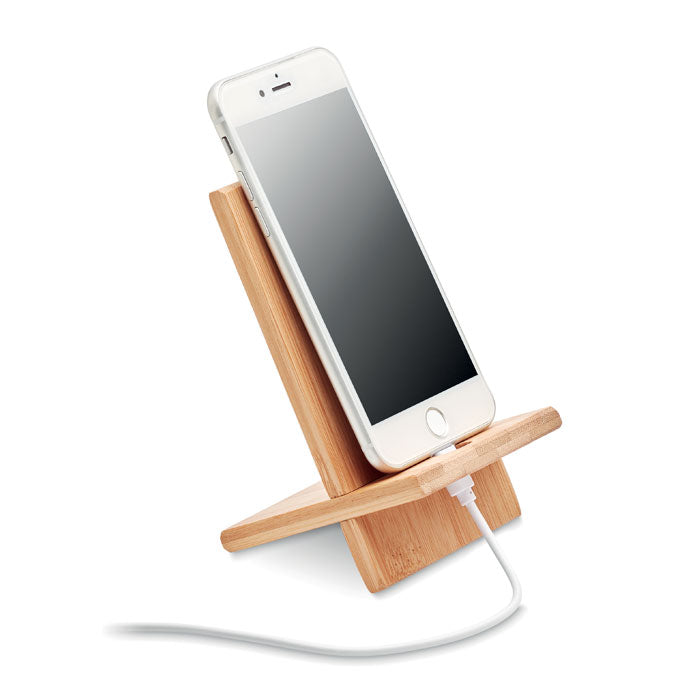 Branded Tidy Bamboo Phone Stand
