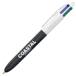 BIC® 4 Colours Wood Style Ballpen White/Black