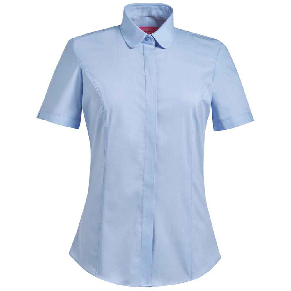 Brook Taverner Ladies Soave Short Sleeve Poplin Shirt