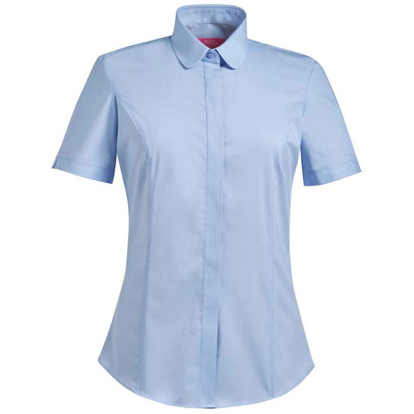 Brook Taverner Ladies Soave Short Sleeve Poplin Shirt