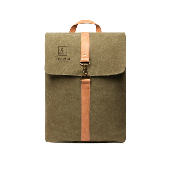 Branded VINGA Bosler backpack GRS recycled canvas
