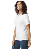 Gildan Ladies SoftStyle® Double Piqué Polo Shirt White