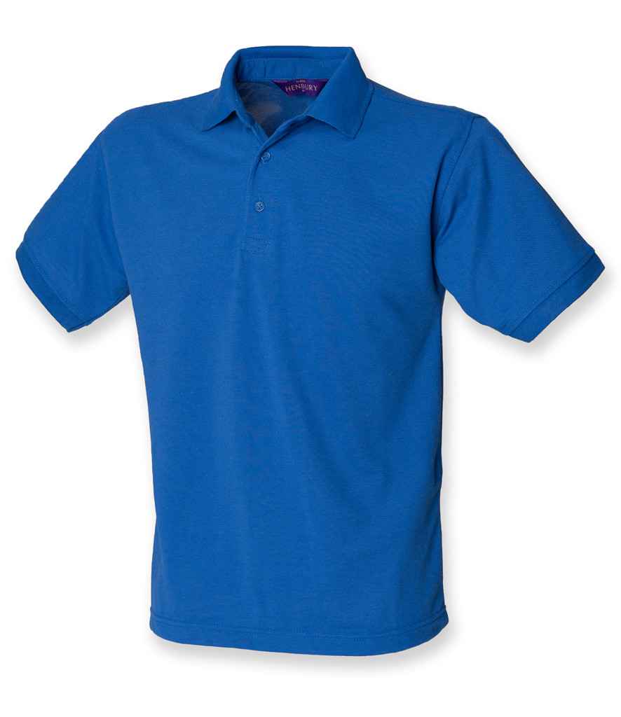 Henbury Heavy Poly/Cotton Piqué Polo Shirt Royal Blue