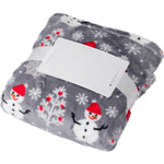 Branded Melsomby Flannel fleece snowmen blanket (260 gr/m2)