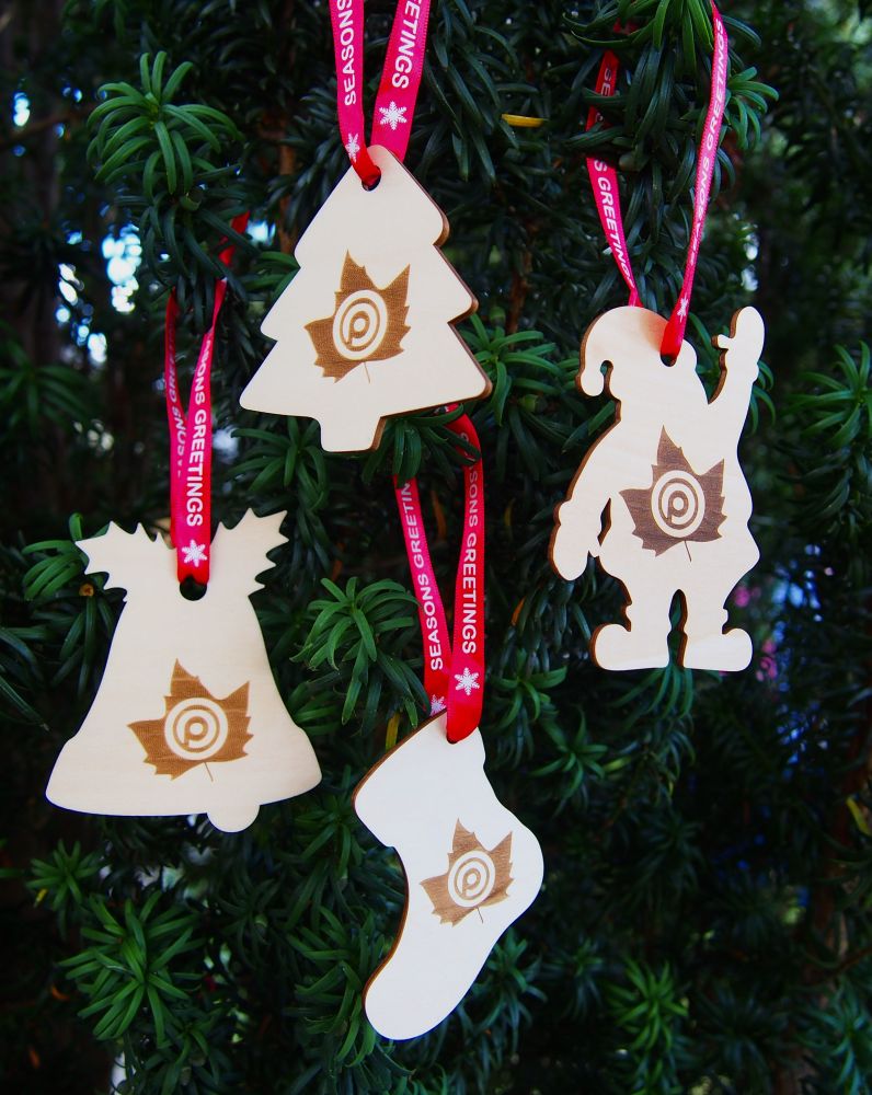 Branded Basswood Tree Decorations