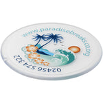 Branded Renzo round plastic coaster