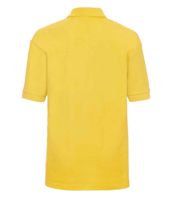 Russell Schoolgear Kids Poly/Cotton Piqué Polo Shirt Yellow