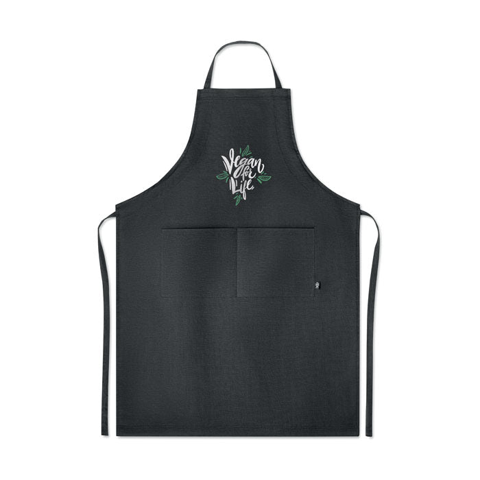 Hemp adjustable apron 200 gr/m² Black