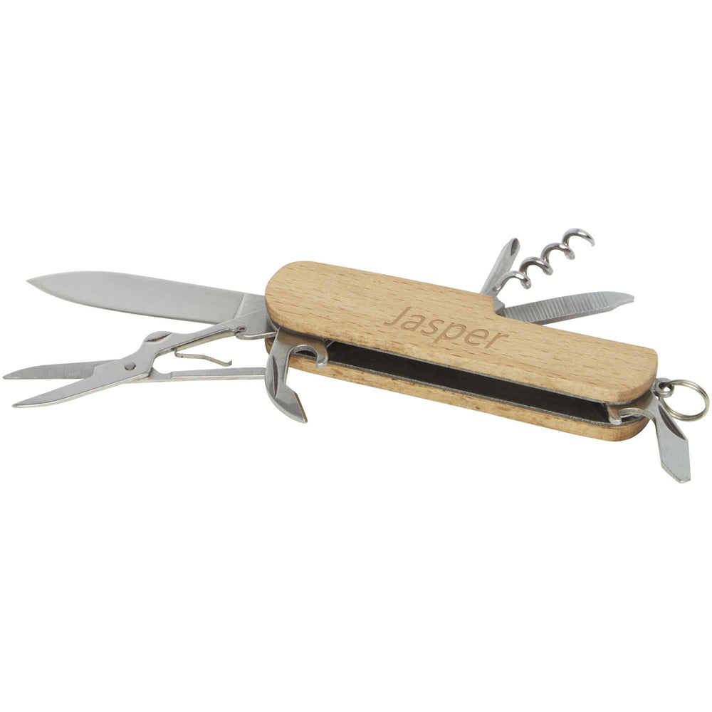 Branded Richard 7-function wooden pocket knife