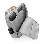 Branded Impact AWARE™ 16 oz. recycled canvas 15" laptop backpack