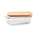 Branded Glass lunchbox with bamboo lid