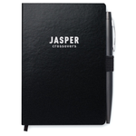 Branded A6 notebook with pen 72 lined