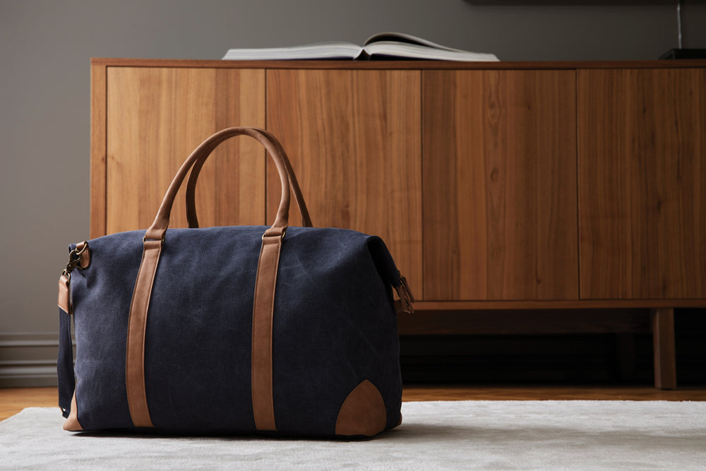 Branded VINGA Bosler RCS recycled canvas duffelbag