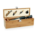 SYRAH. Bamboo and zinc wine set