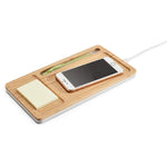 MOTT. Bamboo desk organizer with wireless charger