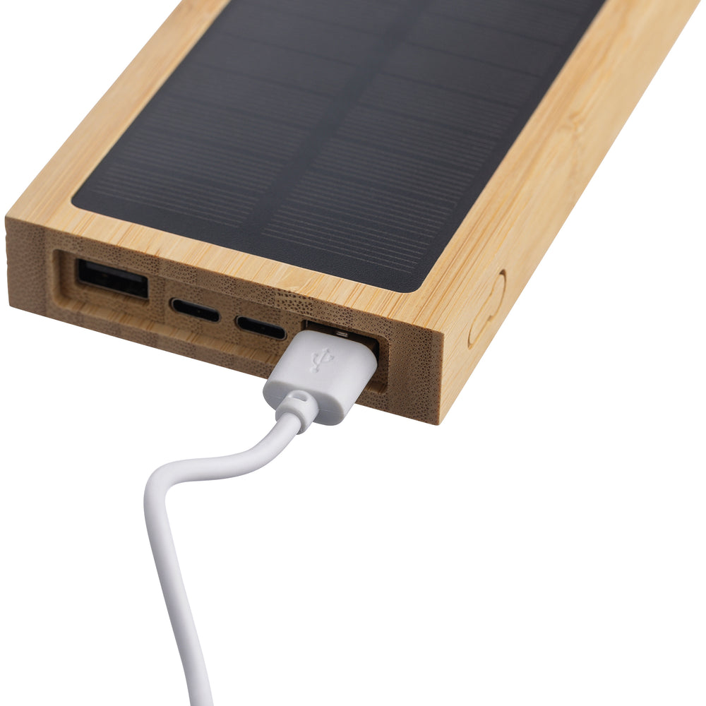 The Elz - Bamboo solar power bank (10000 mAh)