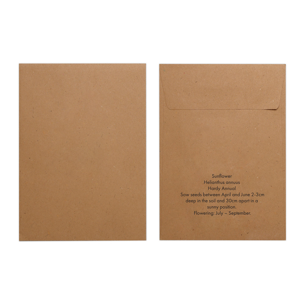 Seed Pack in Kraft Paper Envelope Sunflower