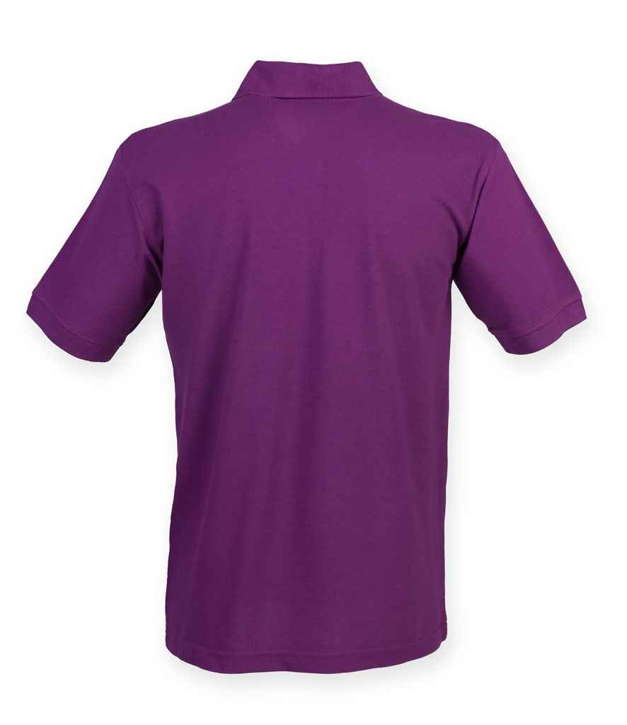 Henbury Heavy Poly/Cotton Piqué Polo Shirt Magenta
