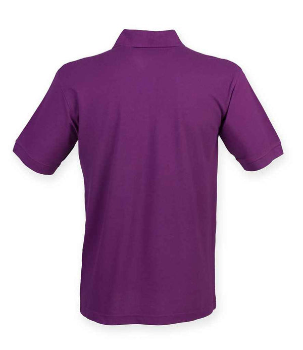 Henbury Heavy Poly/Cotton Piqué Polo Shirt Magenta