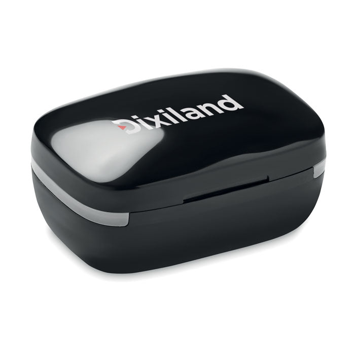 Branded TWS earbuds with charging case